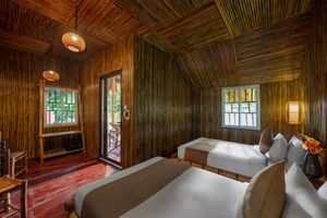 justfly bungalow lake view twin ans eco garden ninh binh