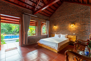 justfly deluxe bungalow poolside ninh binh family homestay ninh binh