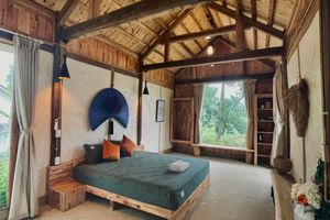 justfly bungalow 1 giuong đoi mura retreat ba vi 