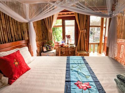 justfly deluxe bungalow tam coc river view homestay ninh binh