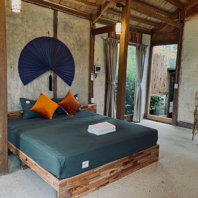justfly bungalow 1 giuong mura retreat ba vi