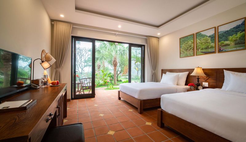 family room with garden view bai dinh resort spa ninh binh 