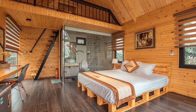 phong ngu bungalow le farm homestay ba vi ha noi 