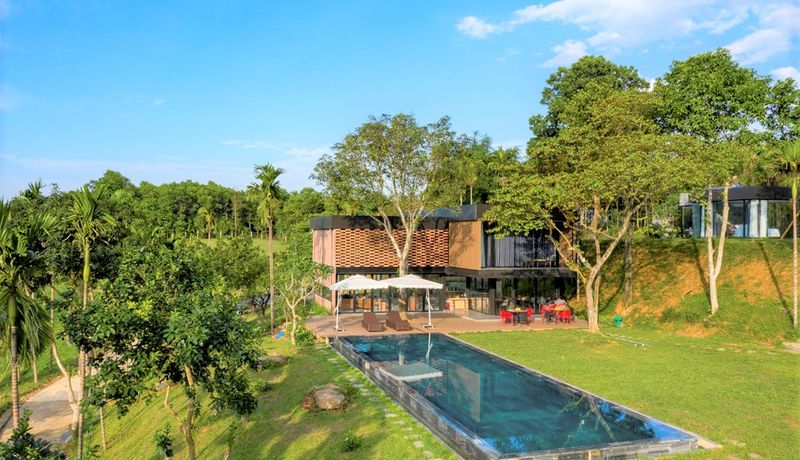 justfly mountain pool villa quin hill thach that ha noi