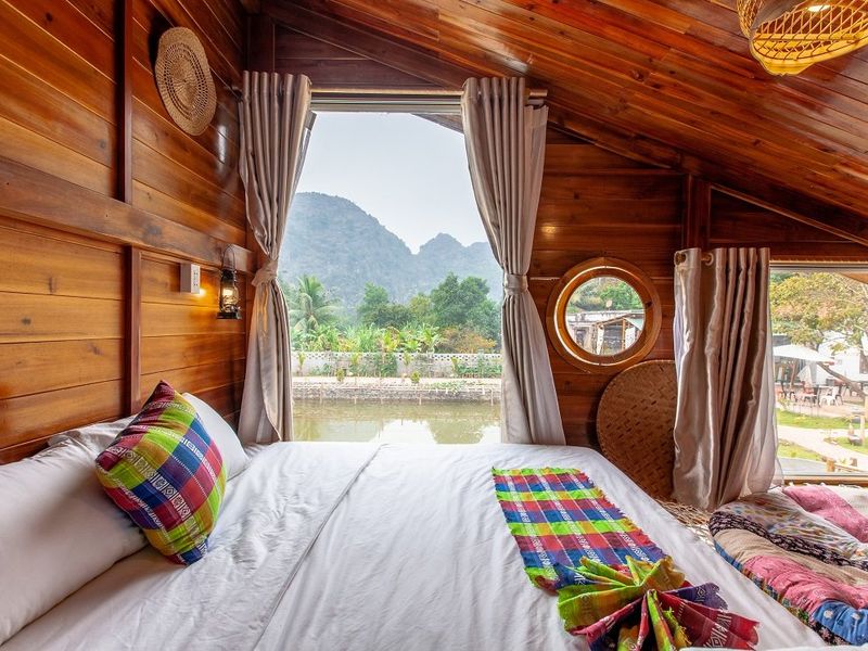 justfly trang an lamia bungalow wooden bungalow family ninh binh