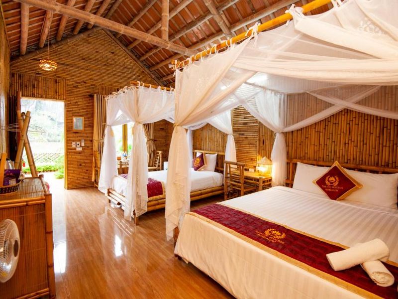  justfly deluxe triple phong tam rieng ngoai troi tam coc horizon bungalow ninh binh