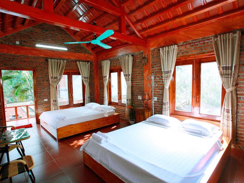 phong gia dinh view vuon ninh binh mountain view homestay