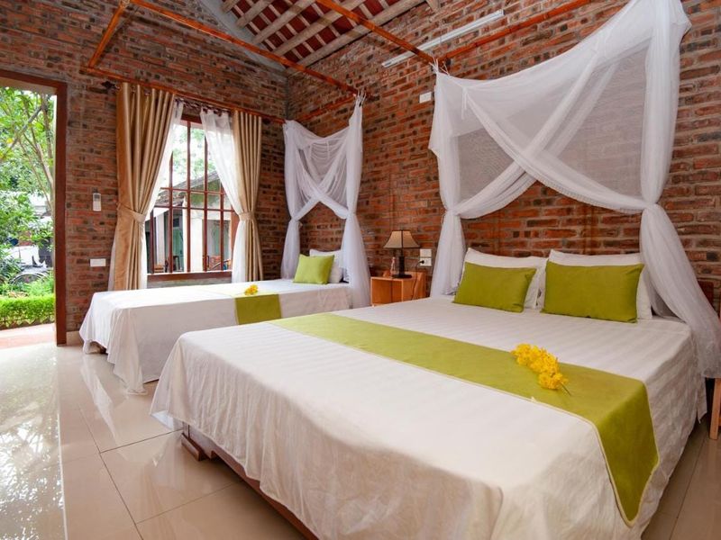 justfly deluxe bungalow tam coc lake view homestay ninh binh