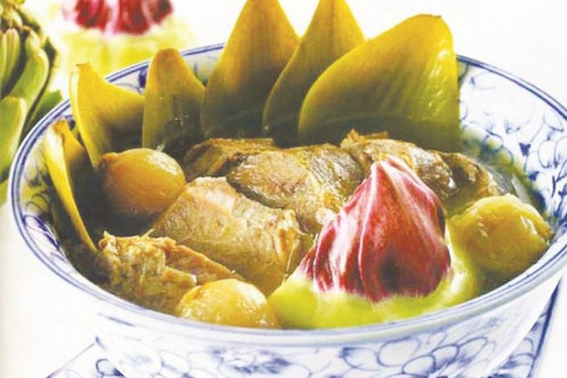 Canh hoa atiso 