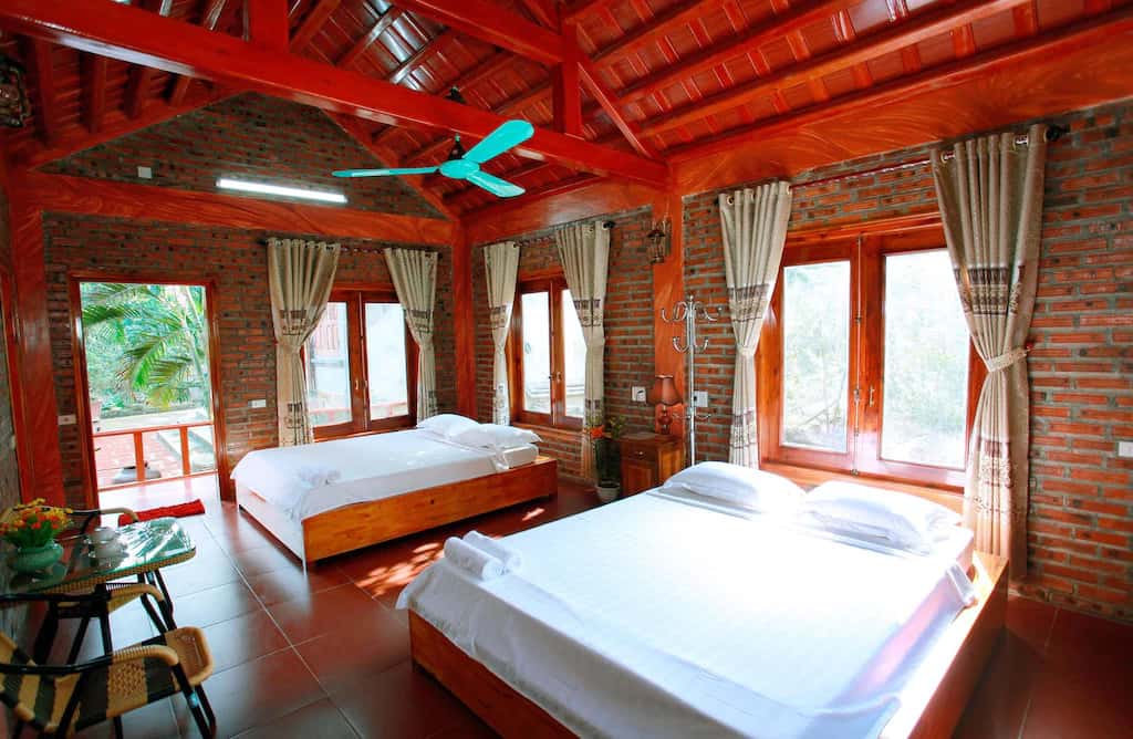 phong gia dinh view vuon ninh binh mountain view homestay