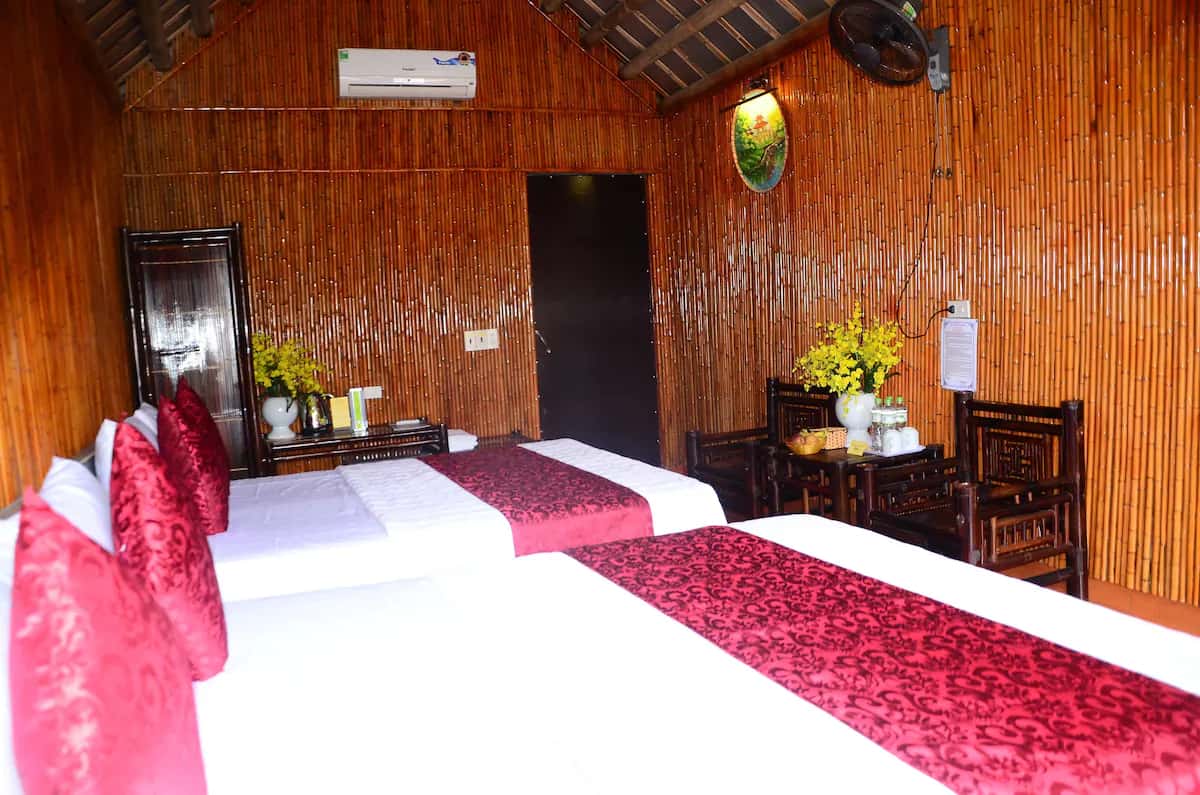 justfly bungalow 4 nguoi view be boi tam coc garden homestay ninh binh