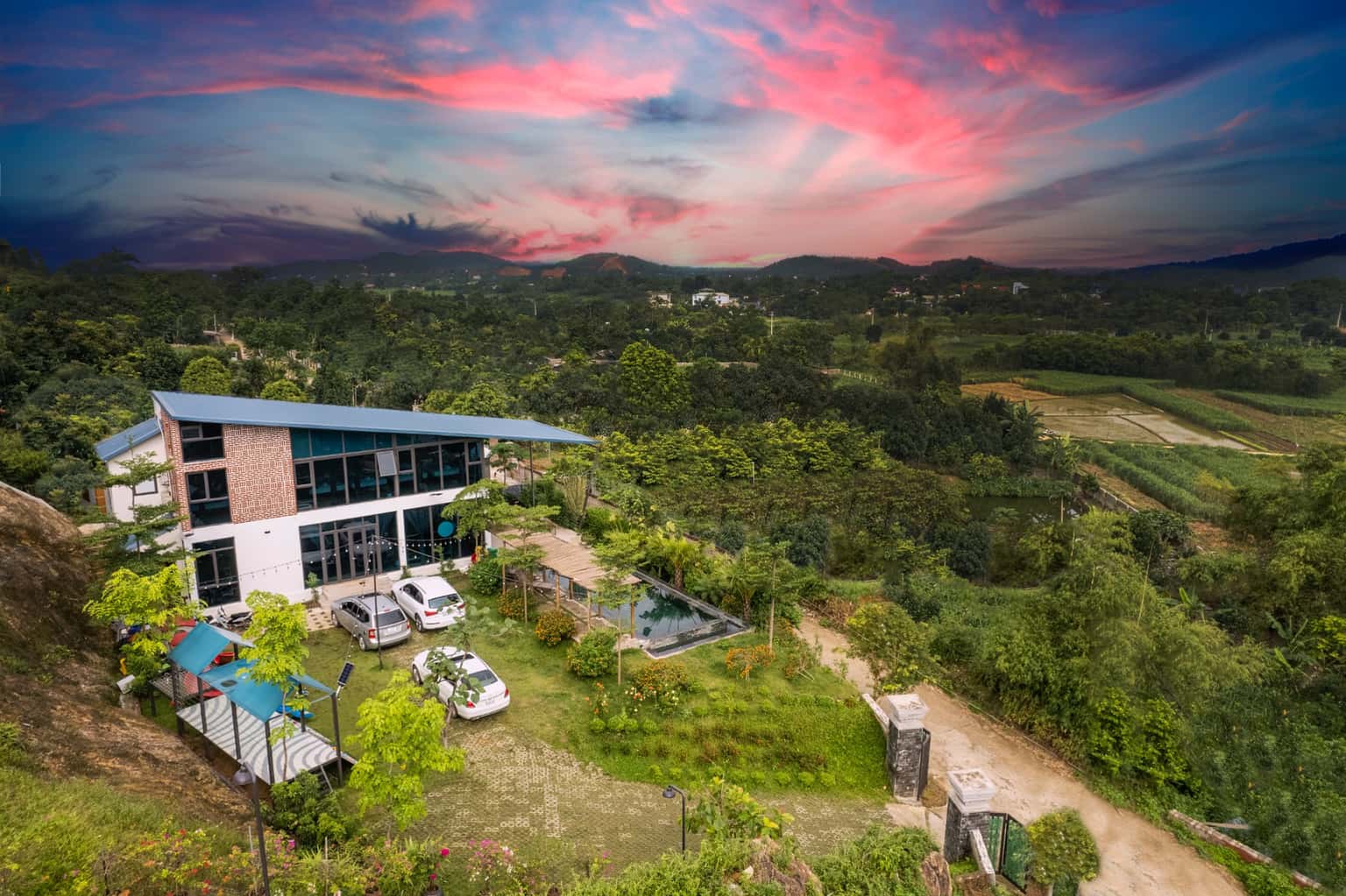 villa nang green filed ba vi