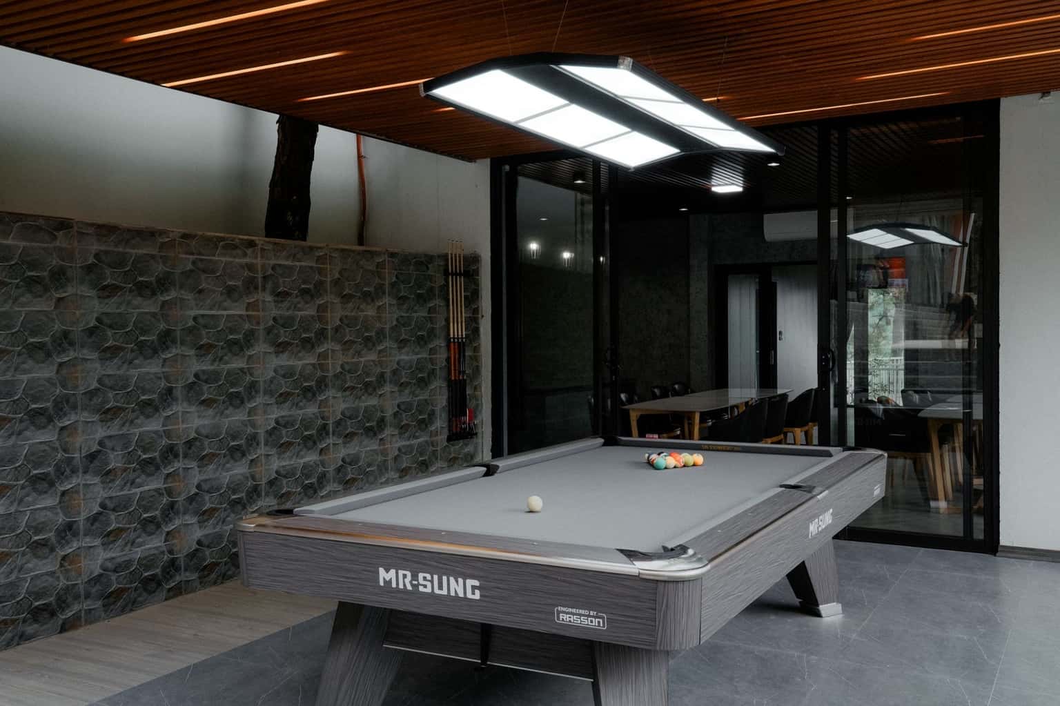 Shared billiards area