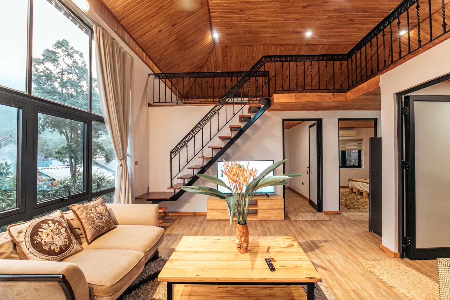 phong khach villa 2 le farm homestay ba vi ha noi 