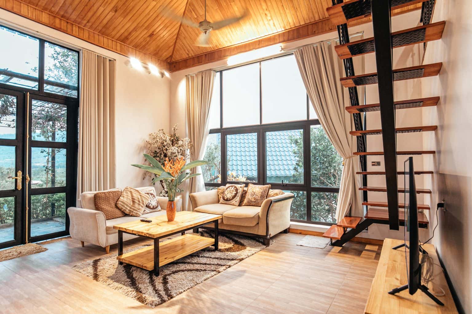 phong khach villa 2 le farm homestay ba vi ha noi 