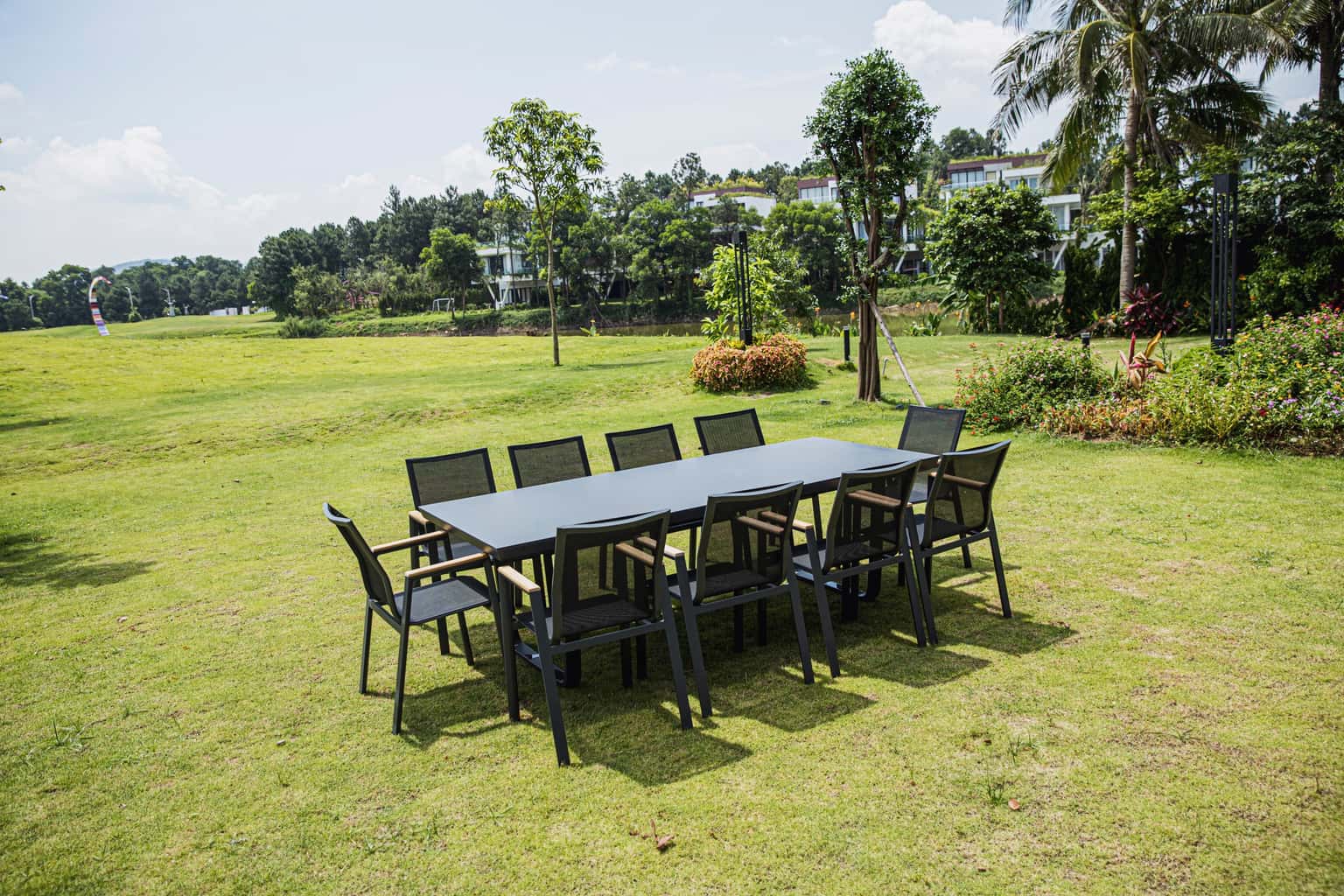 Outdoor dining table