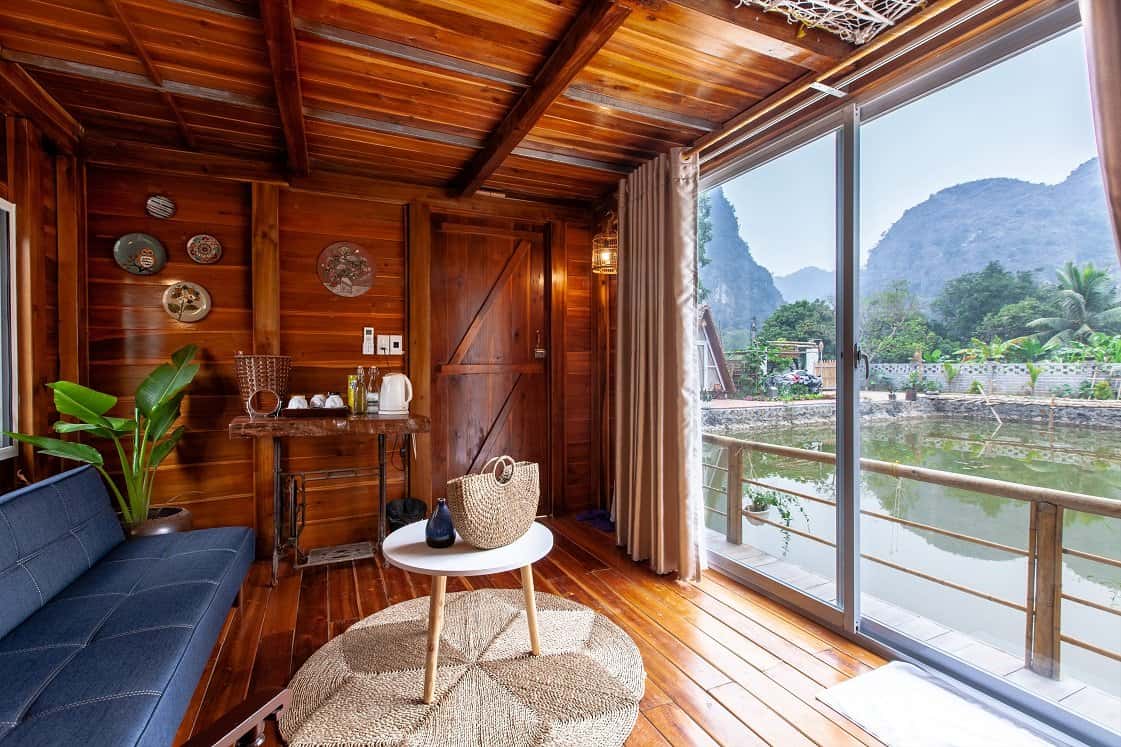 justfly trang an lamia bungalow wooden bungalow family ninh binh