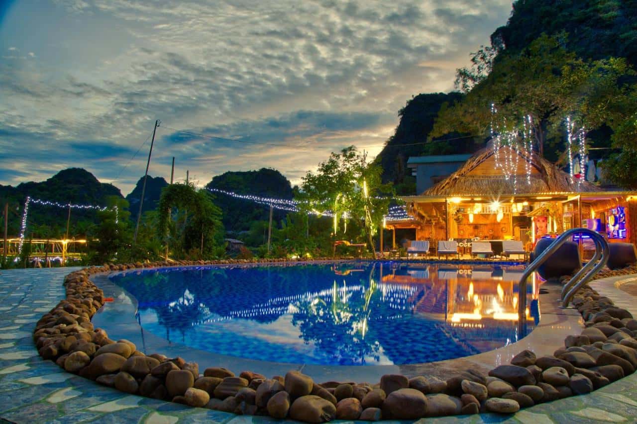 bungalow view vuon green mountain homestay ninh binh