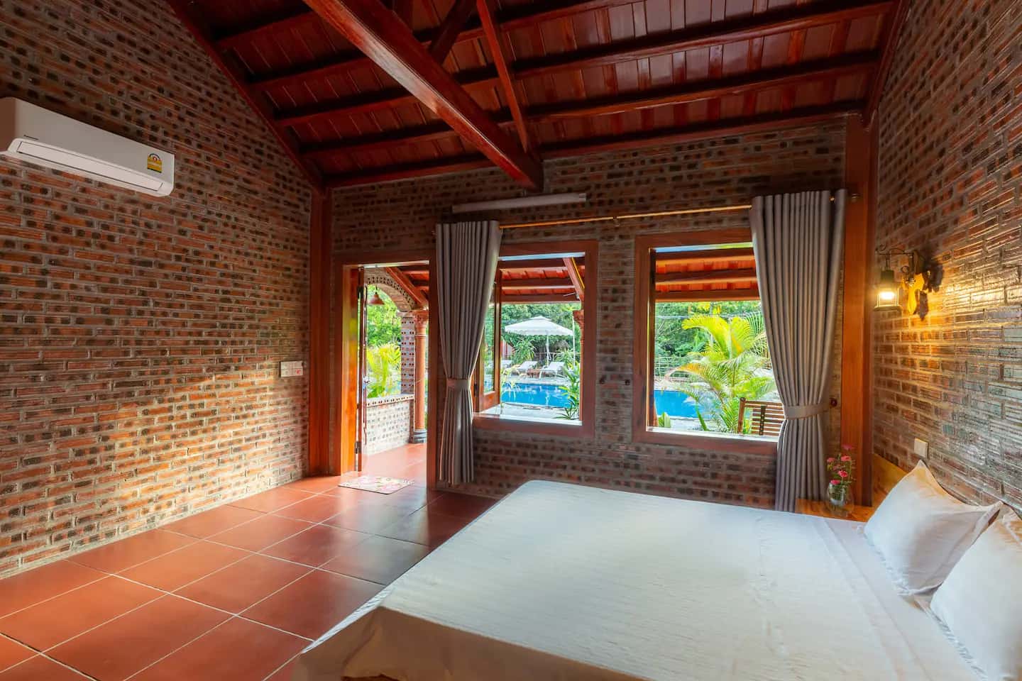 justfly deluxe bungalow poolside ninh binh family homestay ninh binh