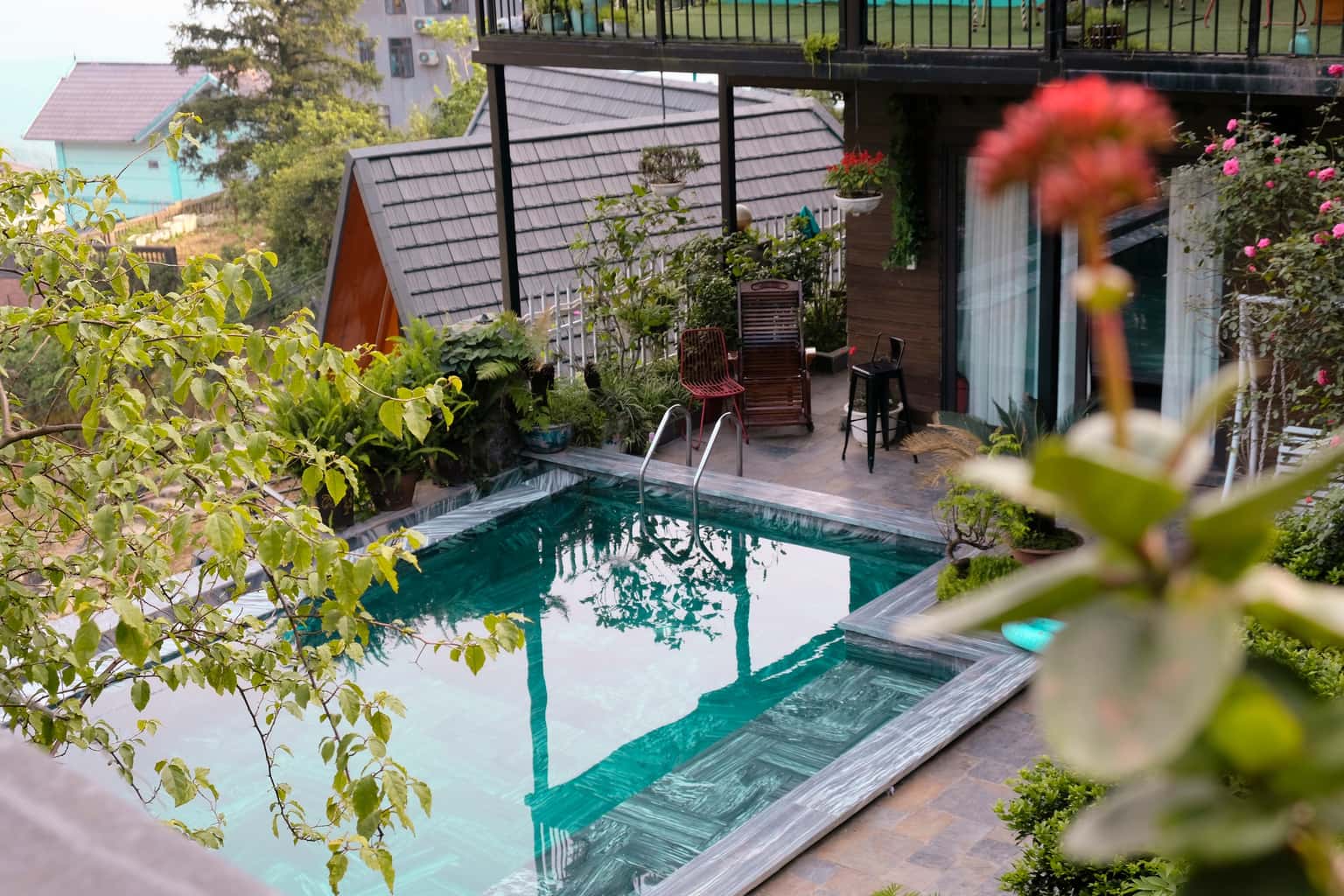泳池旁小屋，Tam Đảo — 照片 4