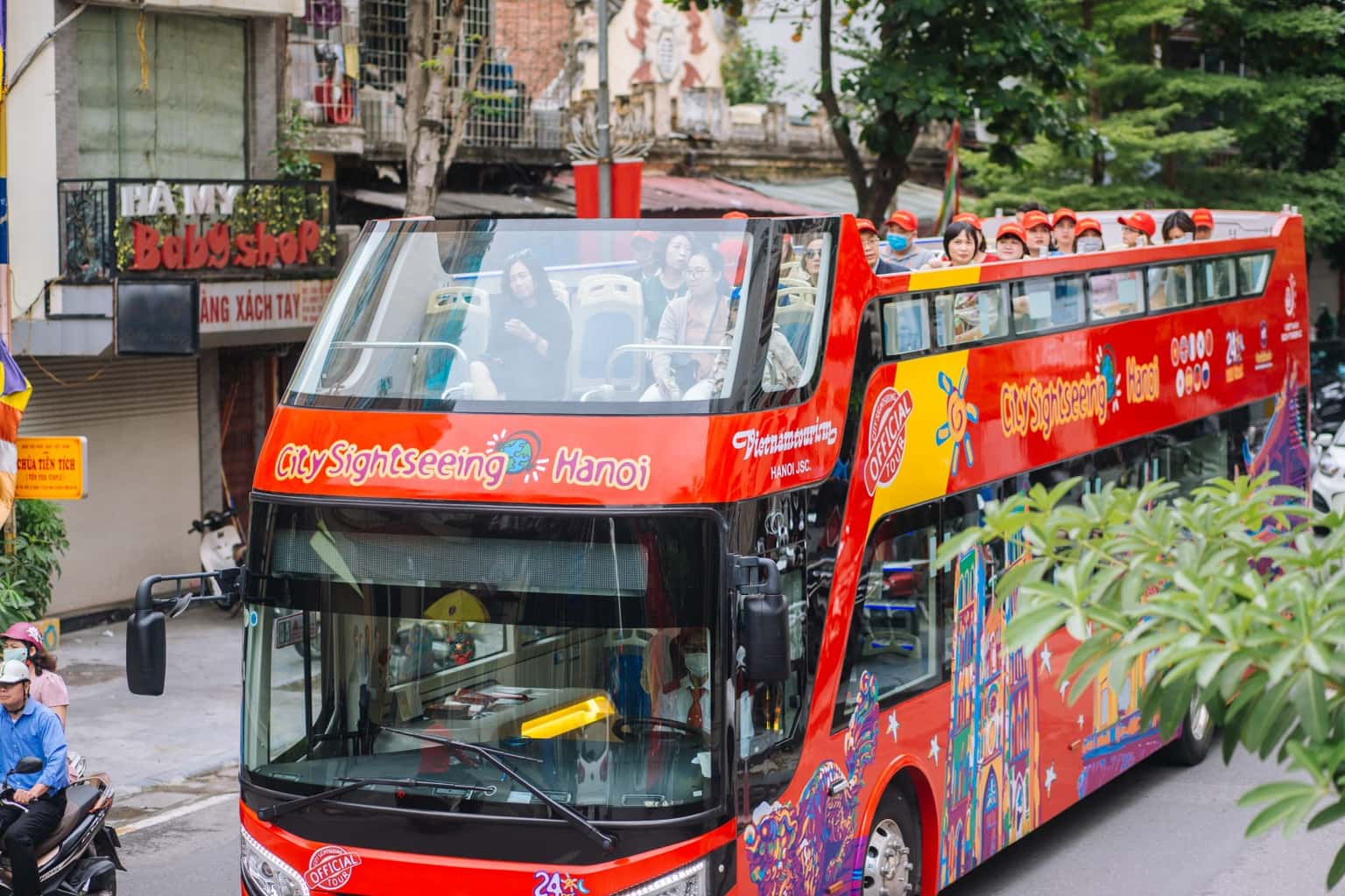 hop on hop off bus tour hanoi