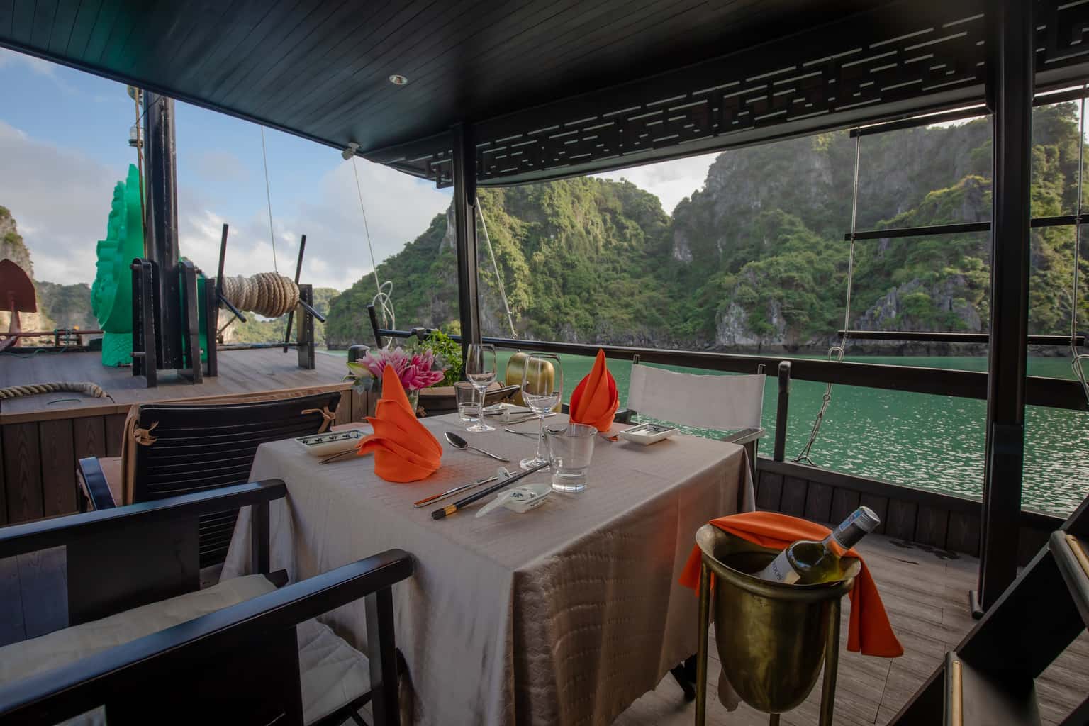 l'amour junk private charter indochina junk cruise ha long bay