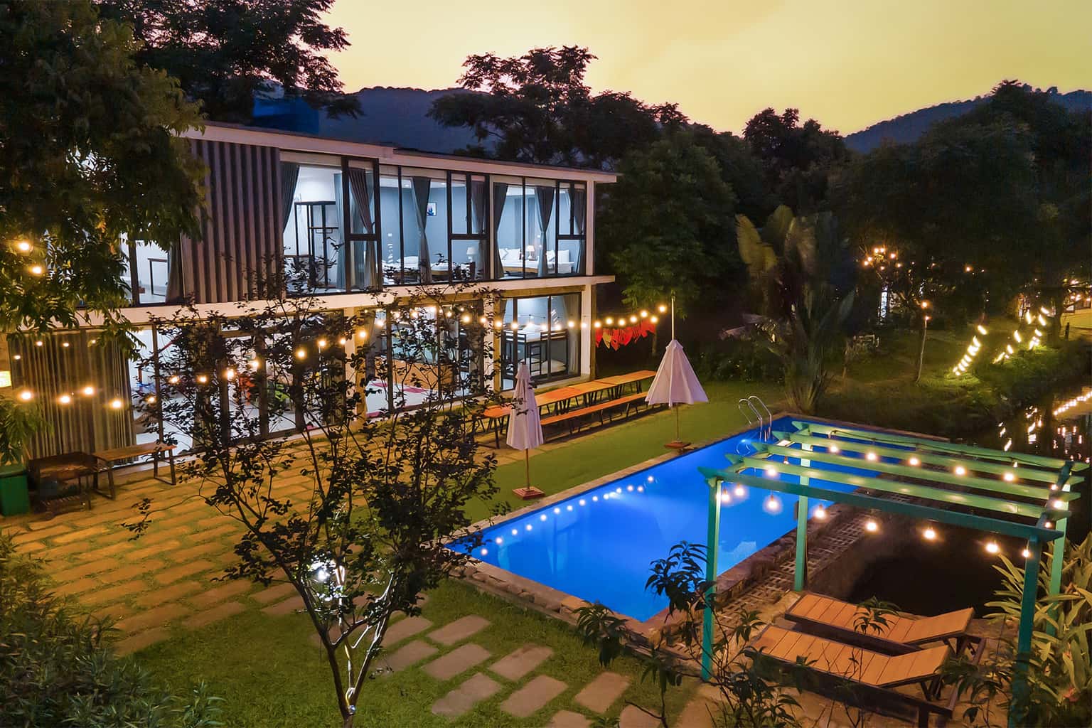 justfly villa 20  tan view bungalow villa homestay ba vi ha noi