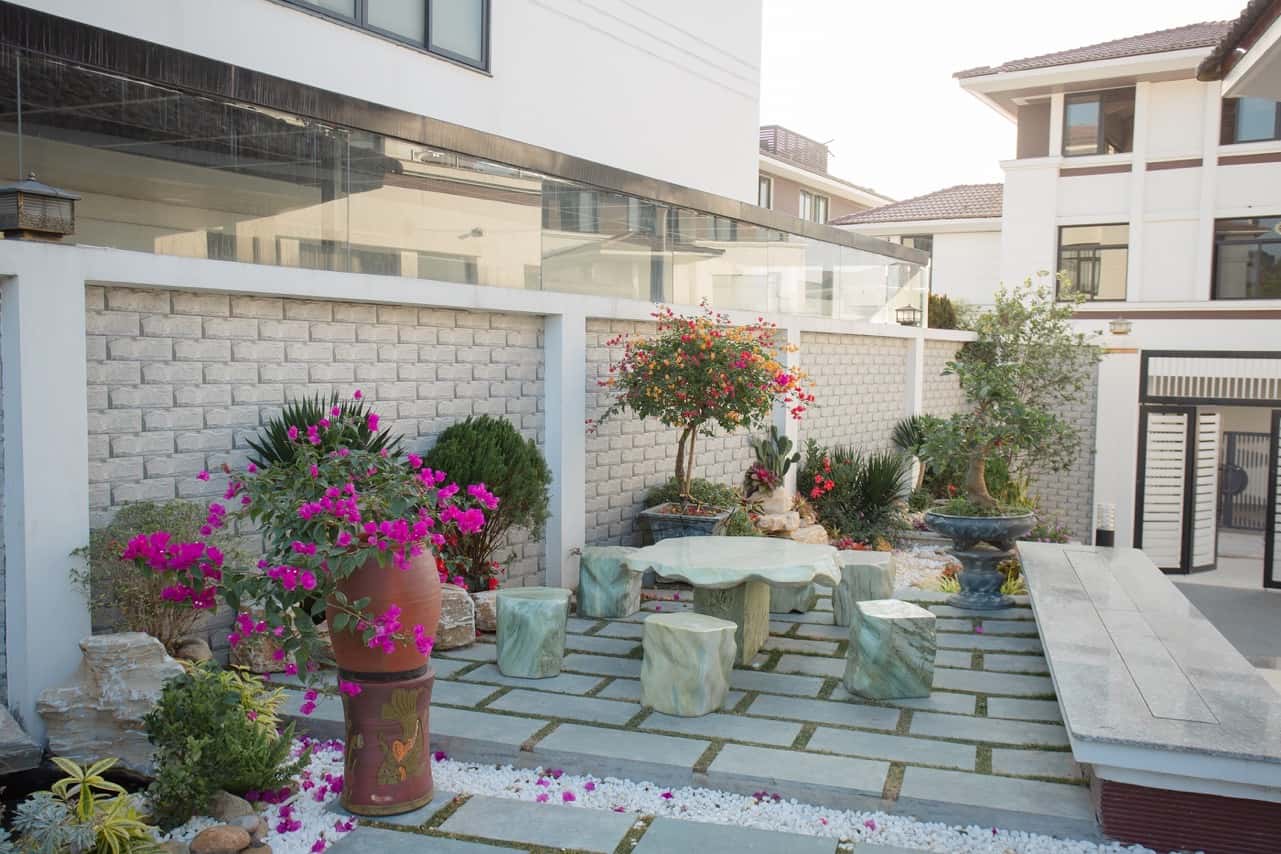Outdoor tea table