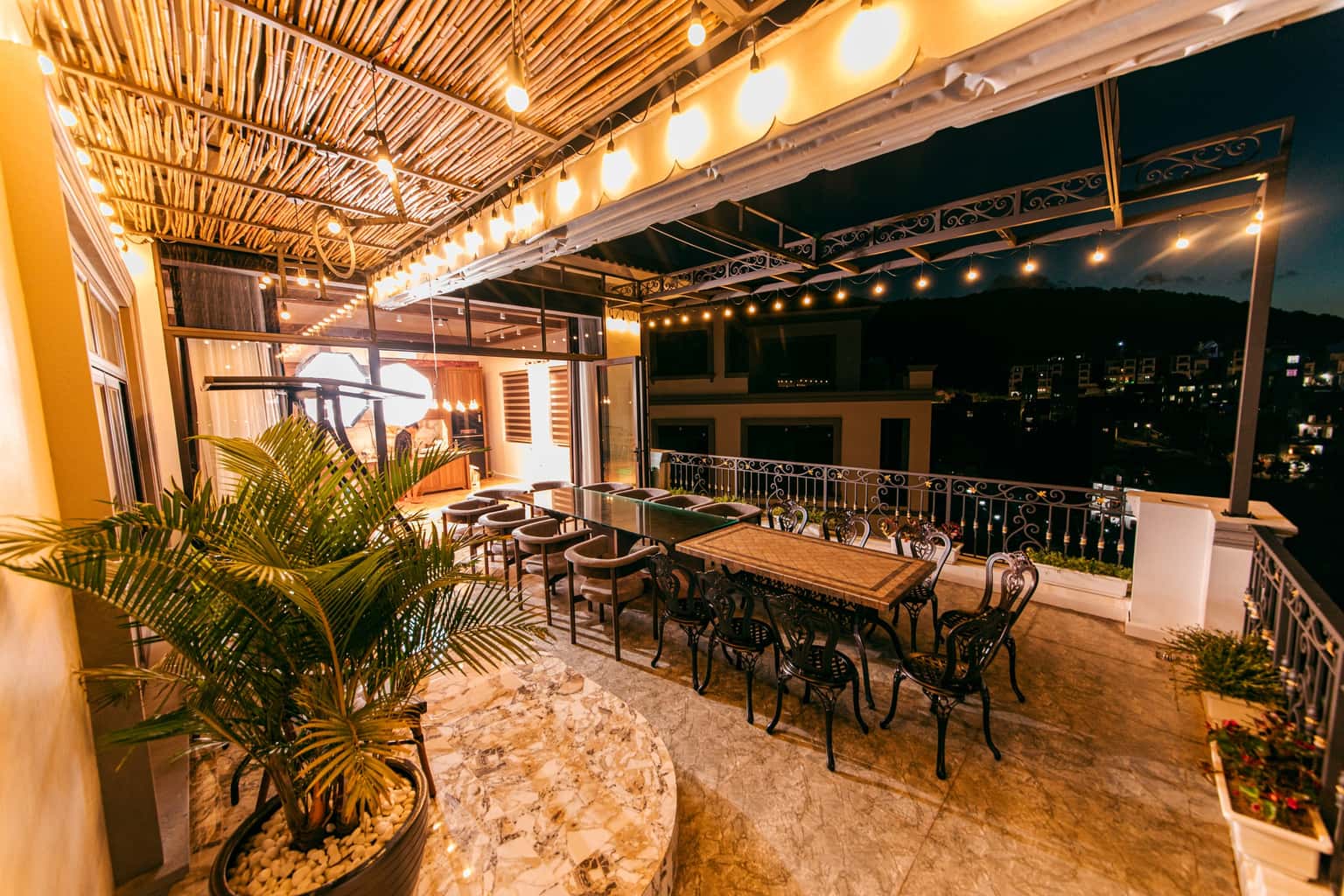 Outdoor dining table