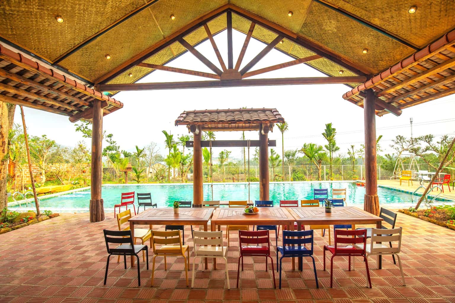 Outdoor dining table