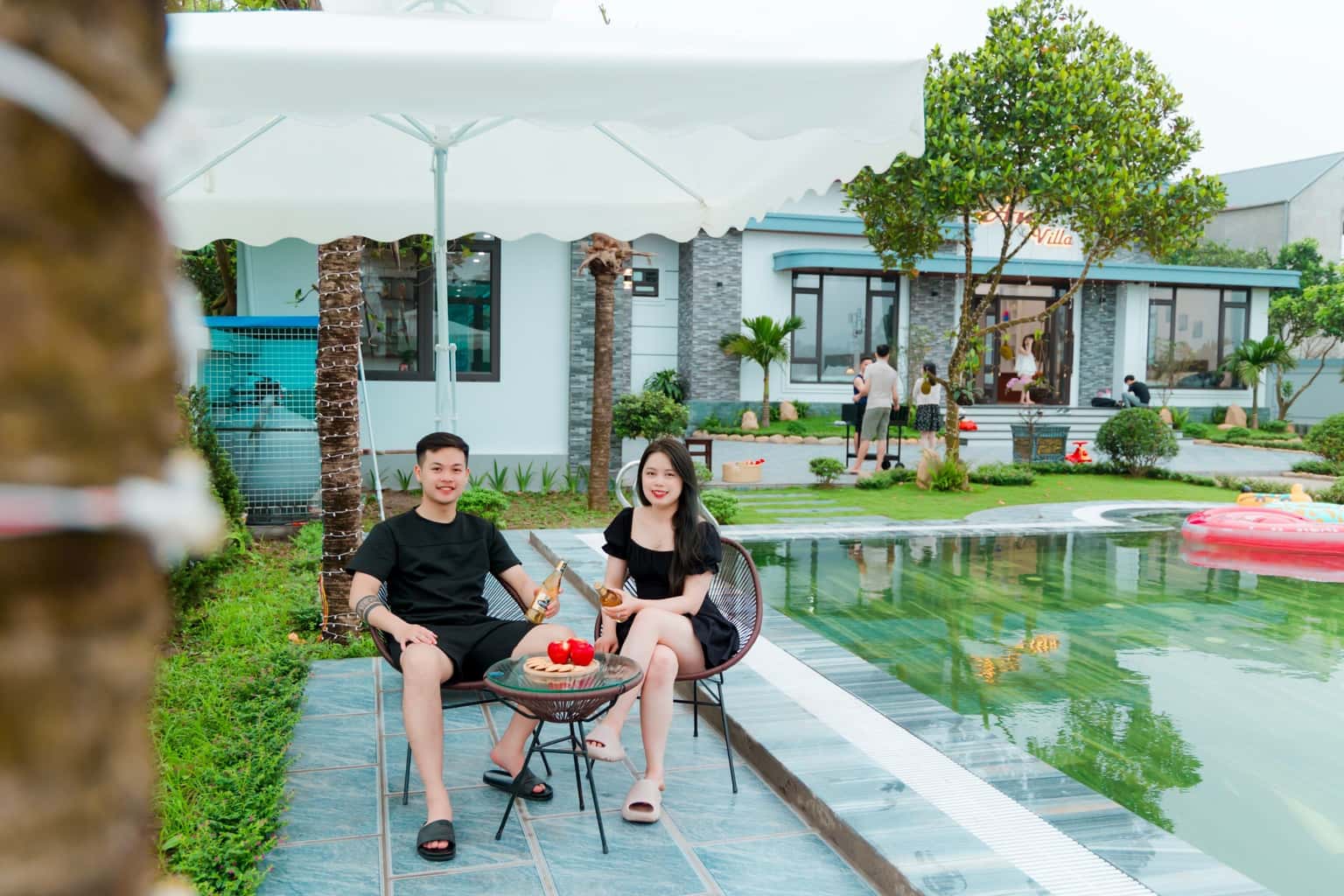 Outdoor tea table