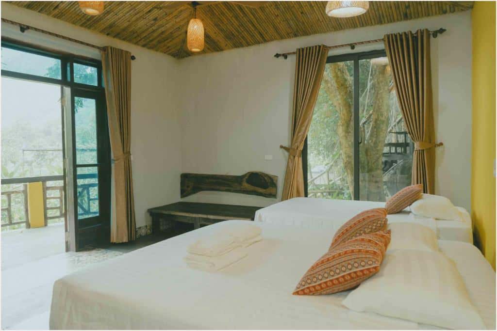 justfly triple garden view room trang an ecolodge ninh binh