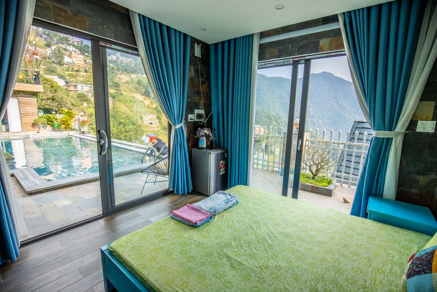 justfly nha canh be boi rose villa tam dao 
