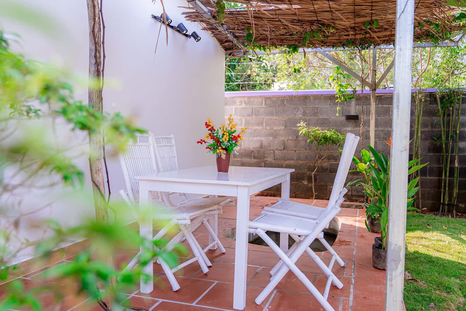 Outdoor tea table