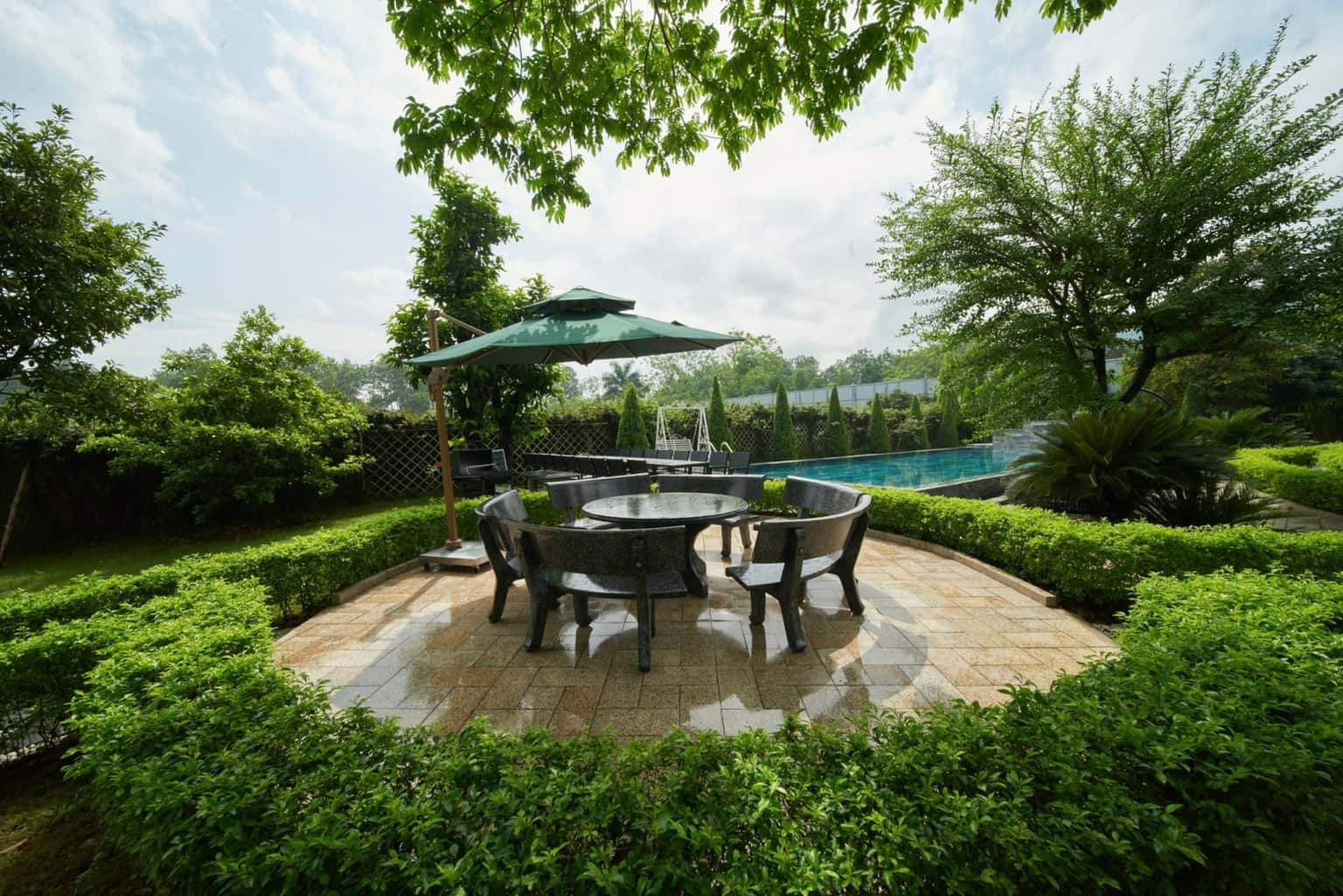 Outdoor tea table