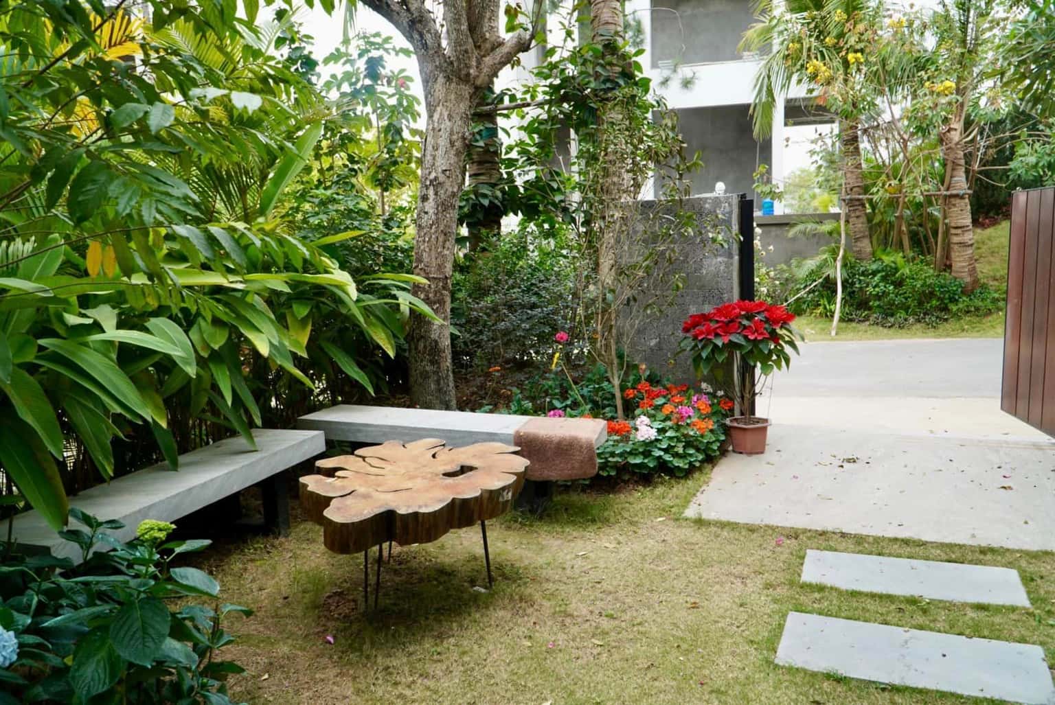 Outdoor tea table