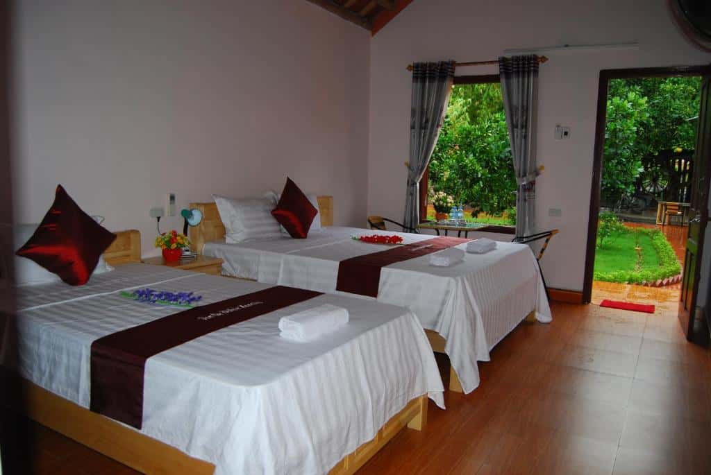 justfly bungalow twin tam coc westlake homestay ninh binh