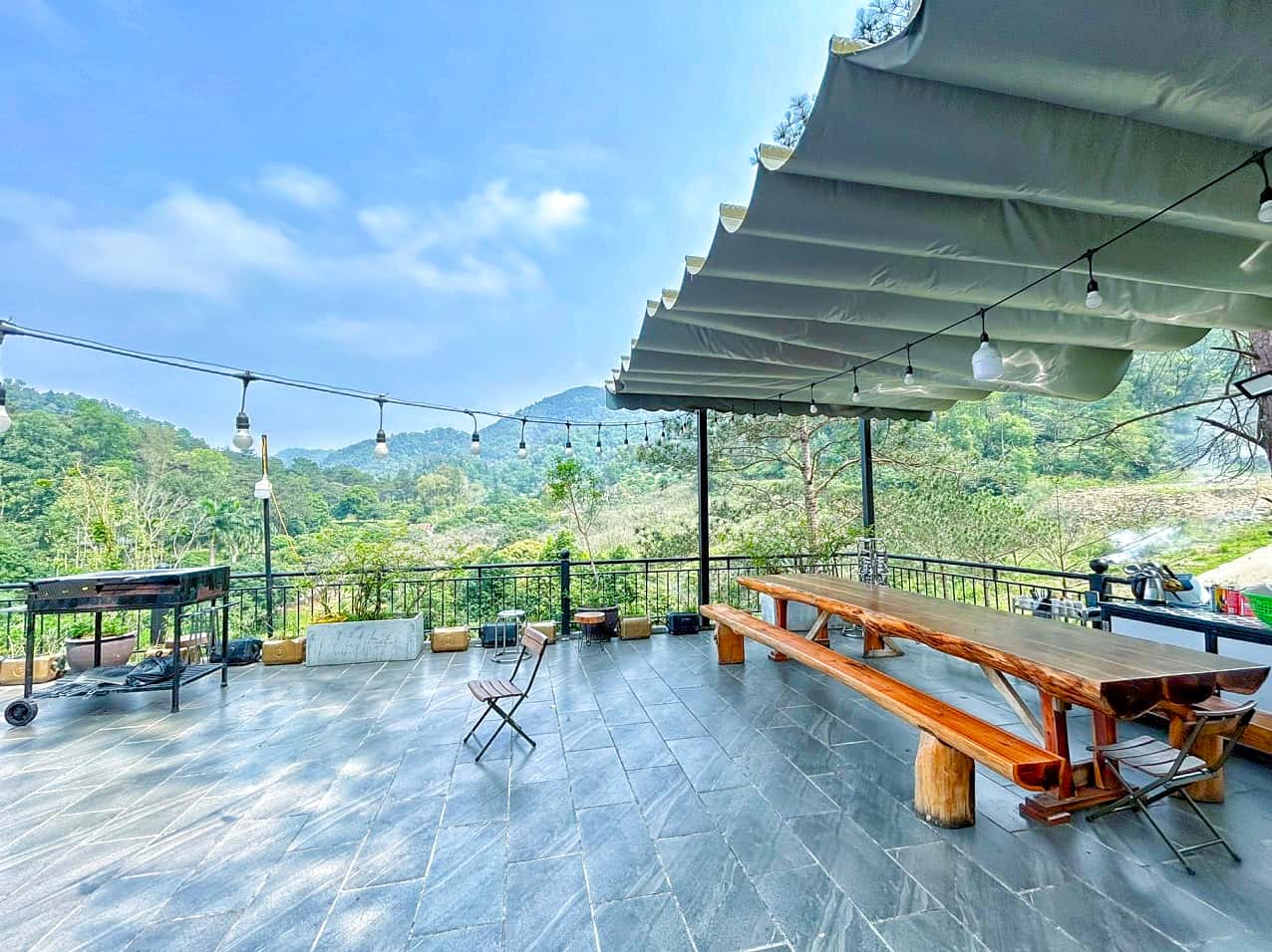 Outdoor dining table