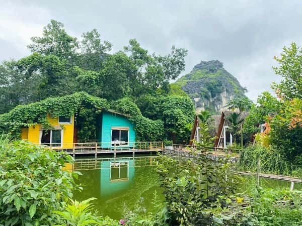 justfly trang an lamia bungalow wooden bungalow family ninh binh