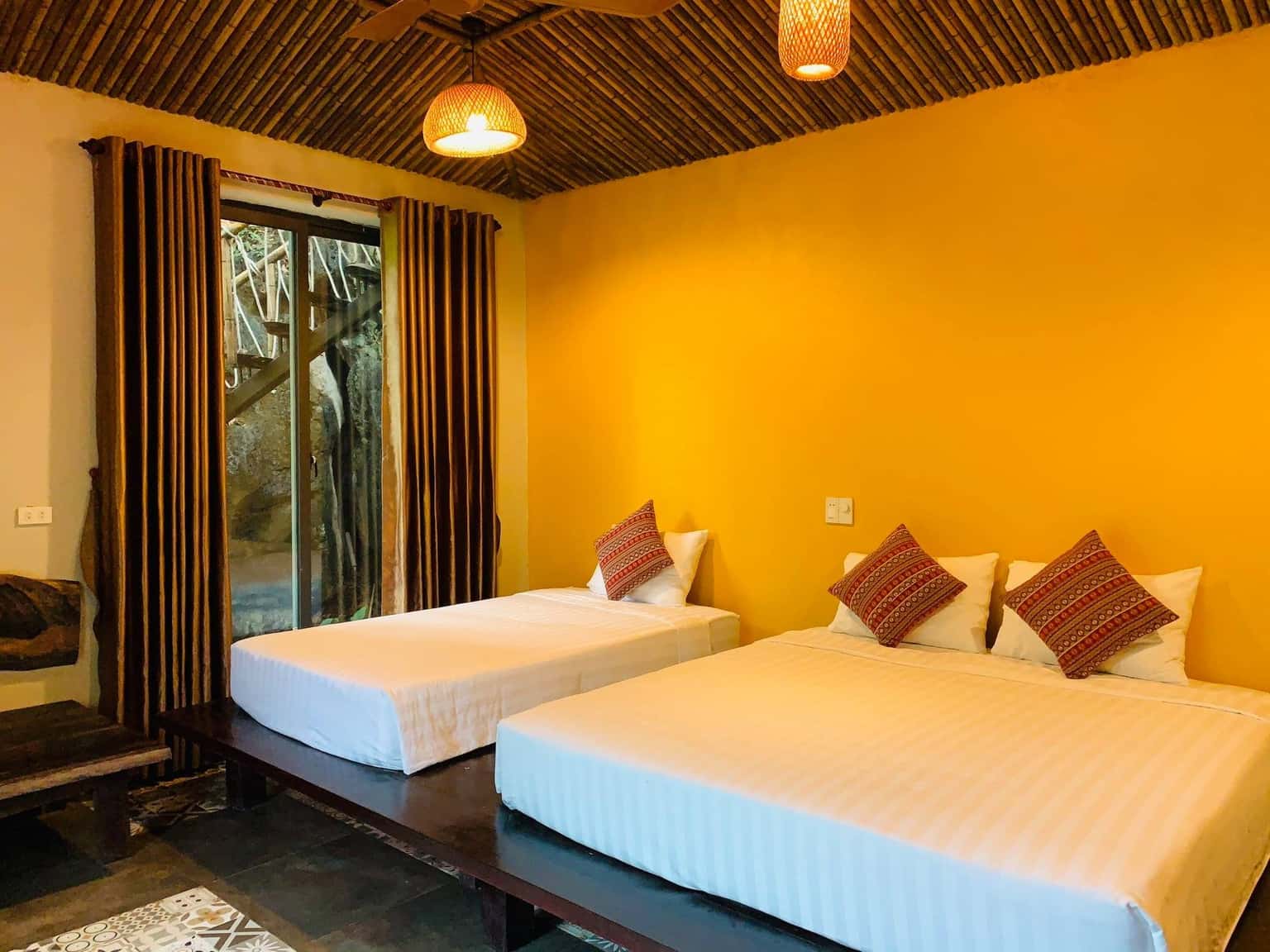 justfly triple garden view room trang an ecolodge ninh binh