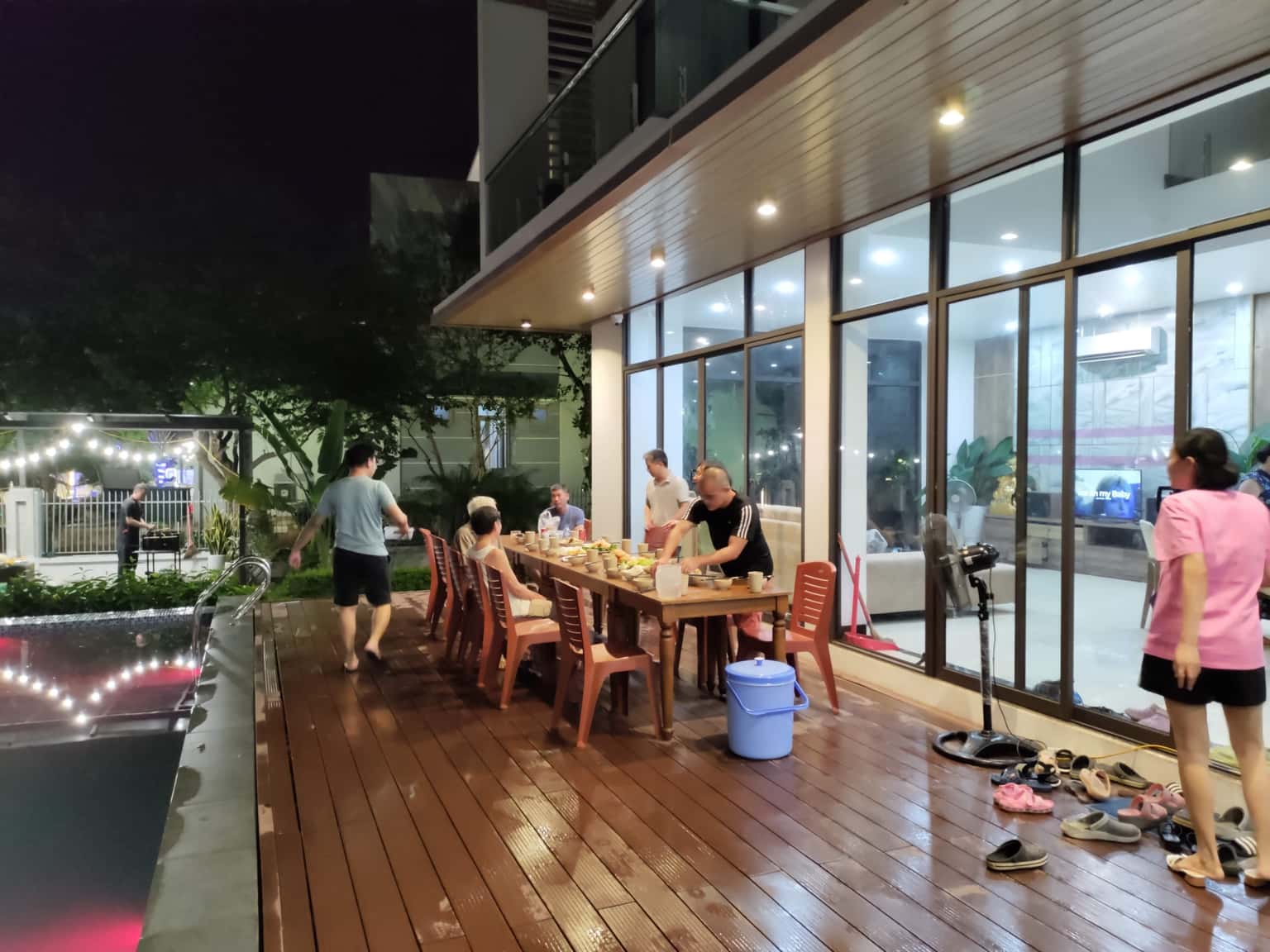 Outdoor dining table