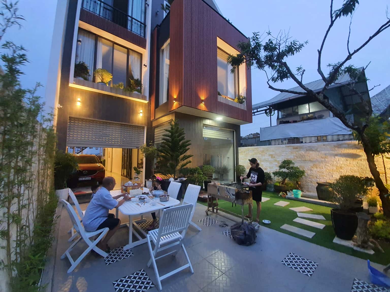 Outdoor dining table