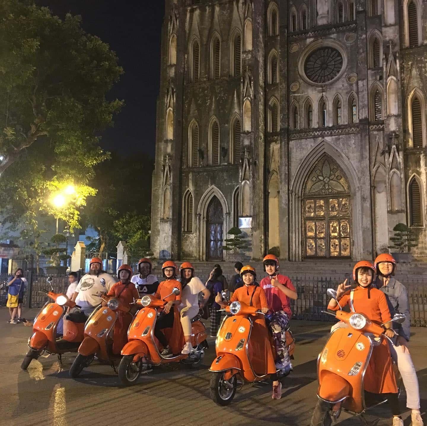 female vespa city tour hanoi 