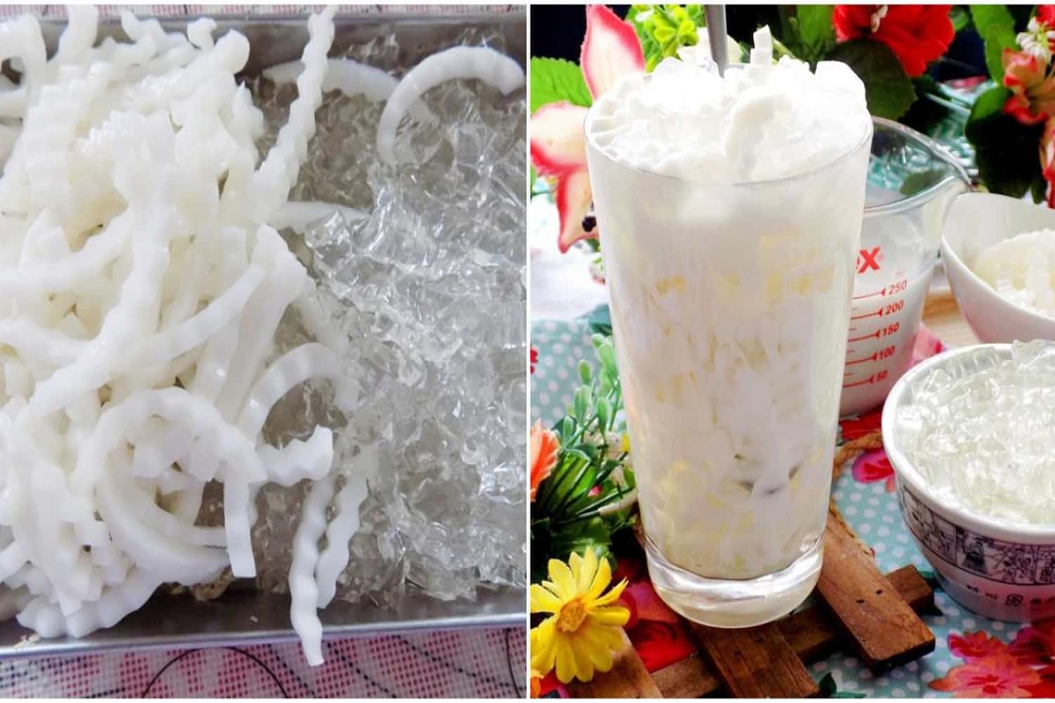 Thành phần chủ yếu của dừa dầm là dừa và thạch