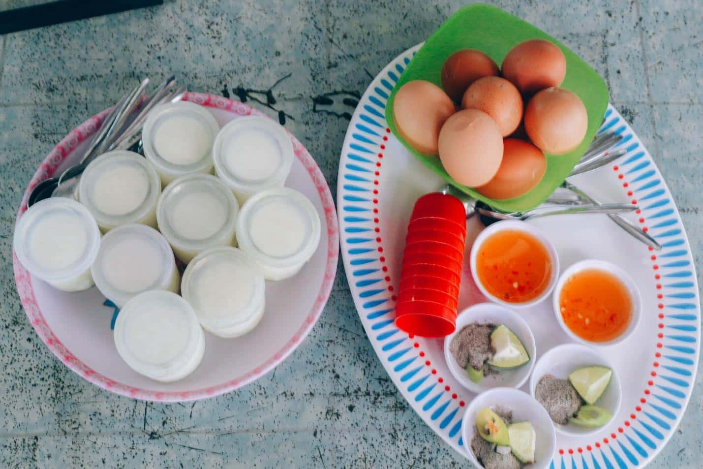 Trứng lòng đào - Yaourt Phô Mai