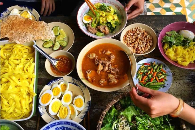 Nguyên liệu đặc trưng của món mì Quảng