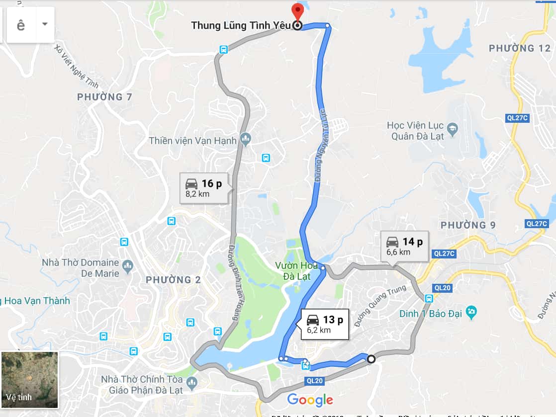 Đường đi đến Thung lũng Tình Yêu