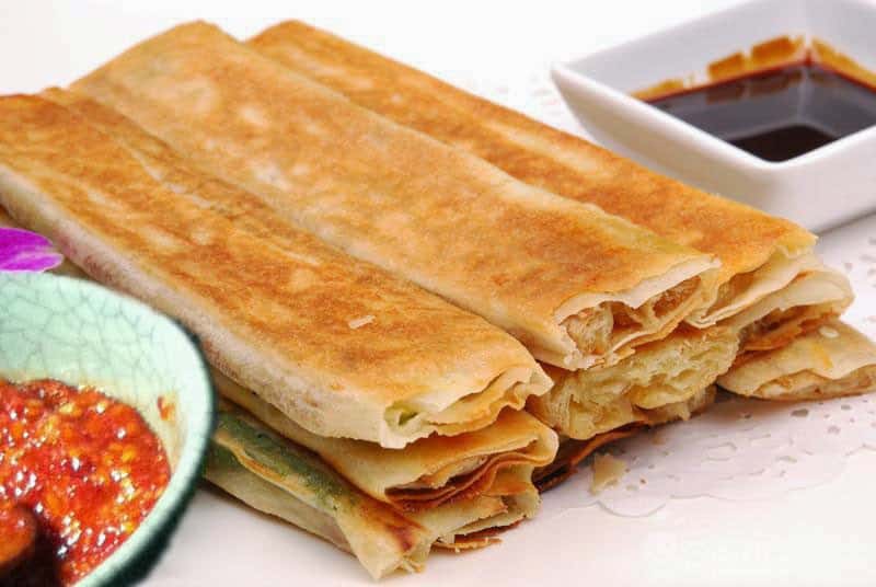 Bánh cuộn- Shallot Stuffed Pancake