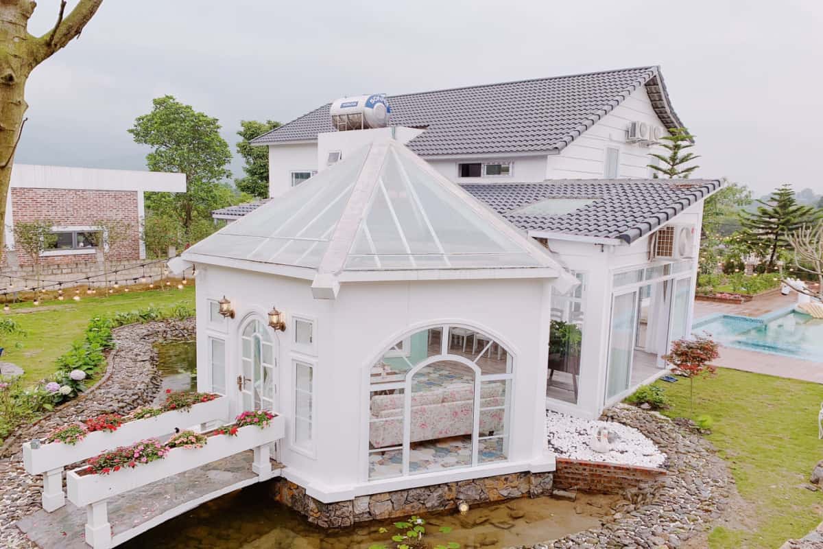 khong gian anne fleur villa homestay hoa binh