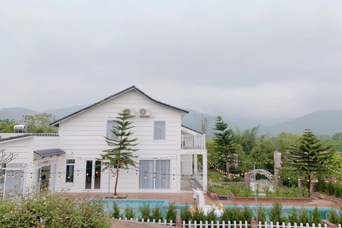 khong gian anne fleur villa homestay hoa binh